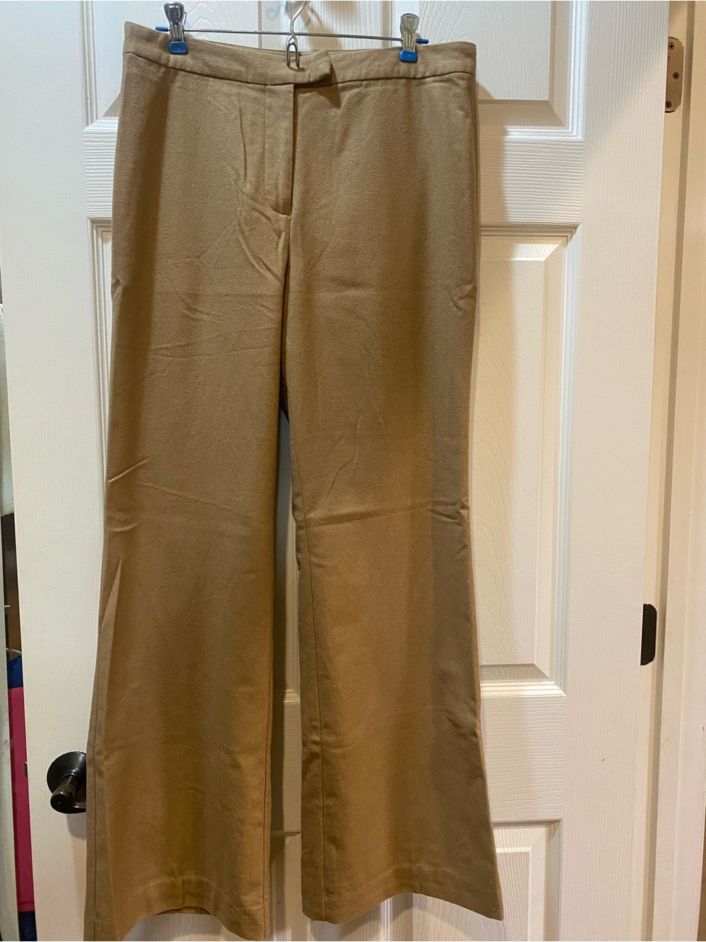Bass Khaki Wide-Leg Trousers